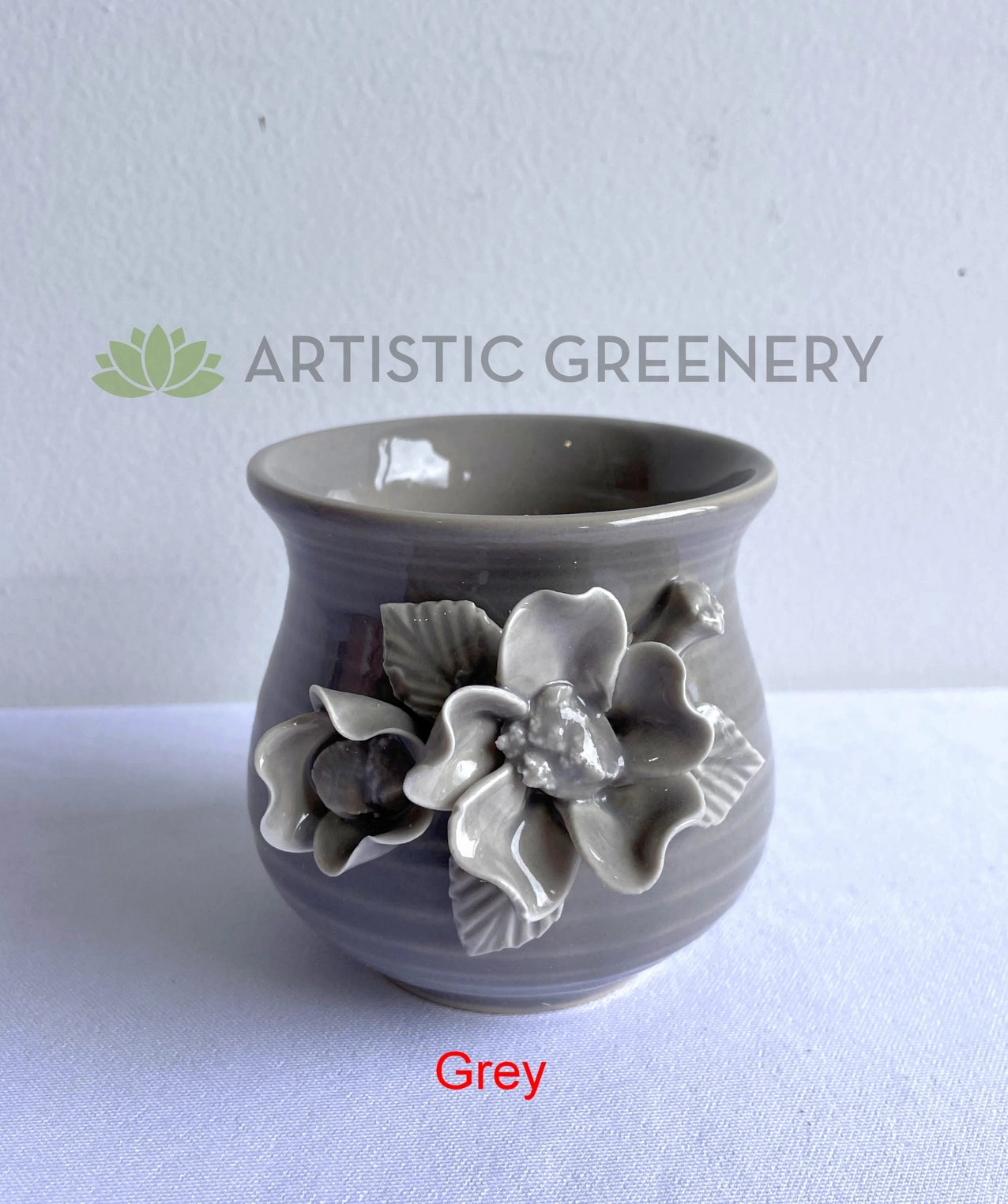 ACC0108 Ceramic Flower Vase 9cm 4 Colours