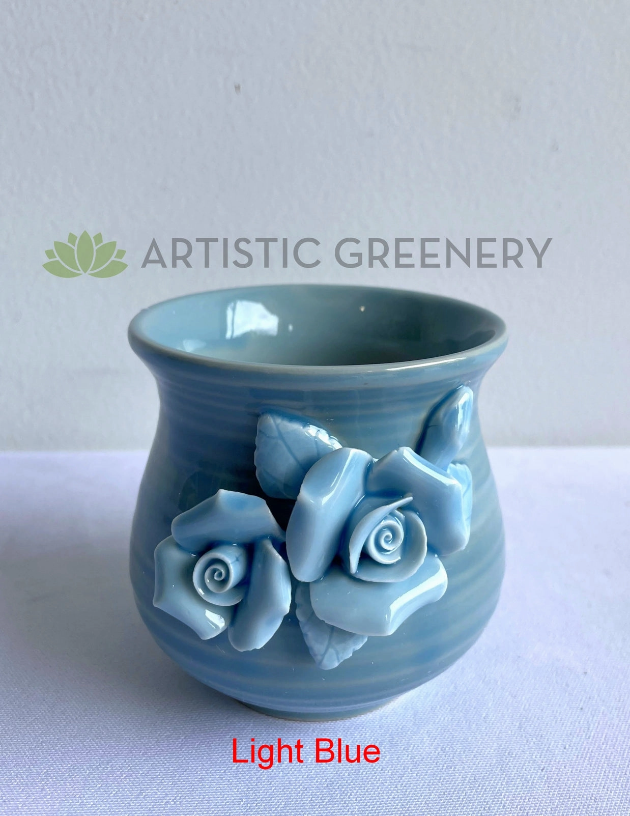 ACC0108 Ceramic Flower Vase 9cm 4 Colours