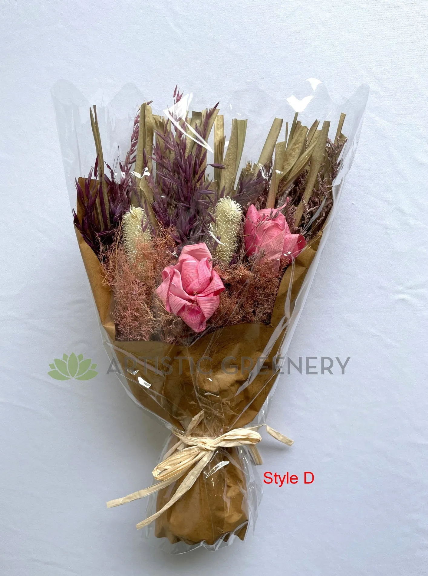 ACC0111-18 Dried Flower Bouquet 23x 45cm 6 Styles