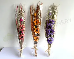 ACC0111-25A Dried Flower Bouquet 93 x 21cm 3 Styles dried green plant  