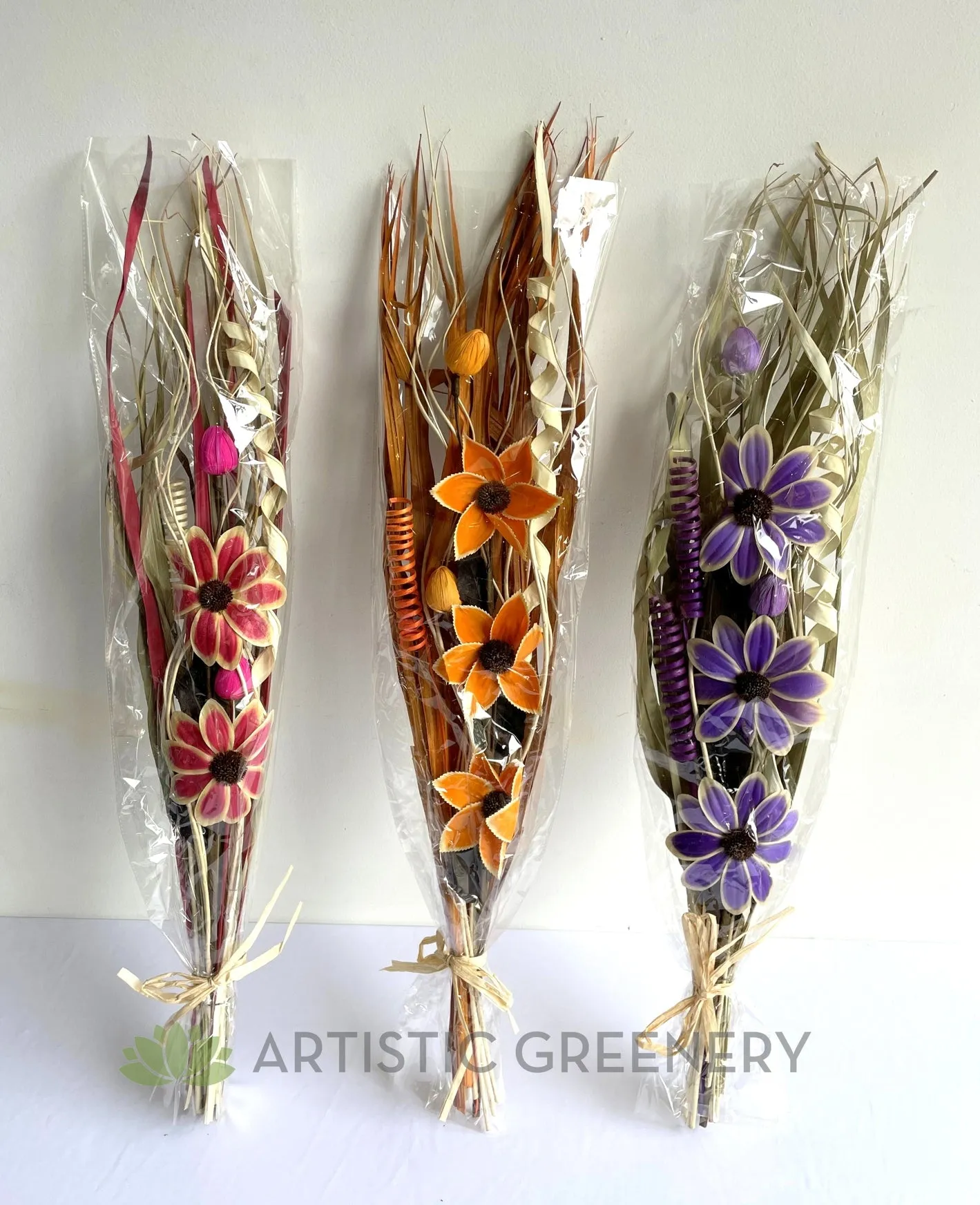 ACC0111-25A Dried Flower Bouquet 93 x 21cm 3 Styles