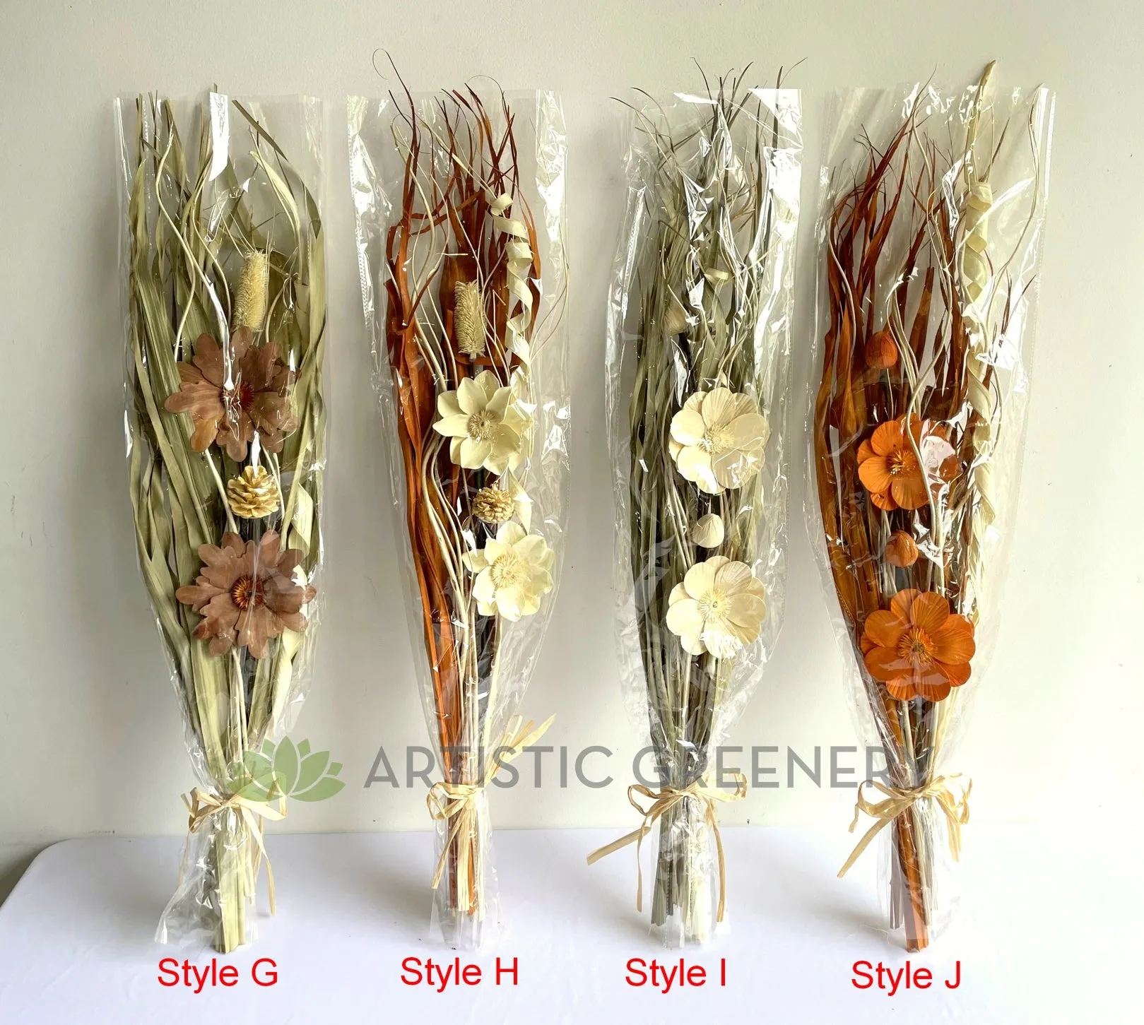ACC0111-25B Dried Flower Bouquet 93 x 21cm 4 Styles