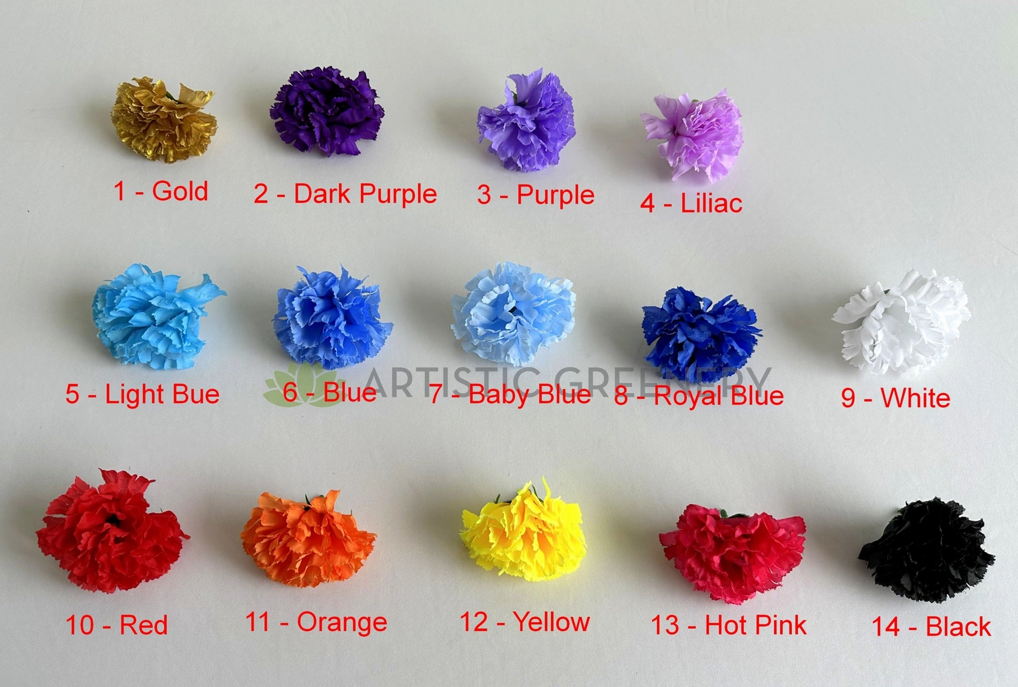 ACC0114 Carnation Flower Head (Various Colours)