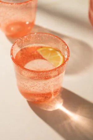 Acrylic Coral Pink Picnic Tumbler dried flowers  