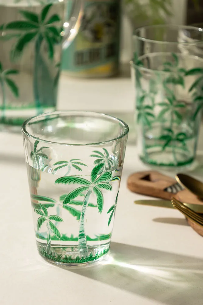 Acrylic Green Palm Tree Picnic Tumbler
