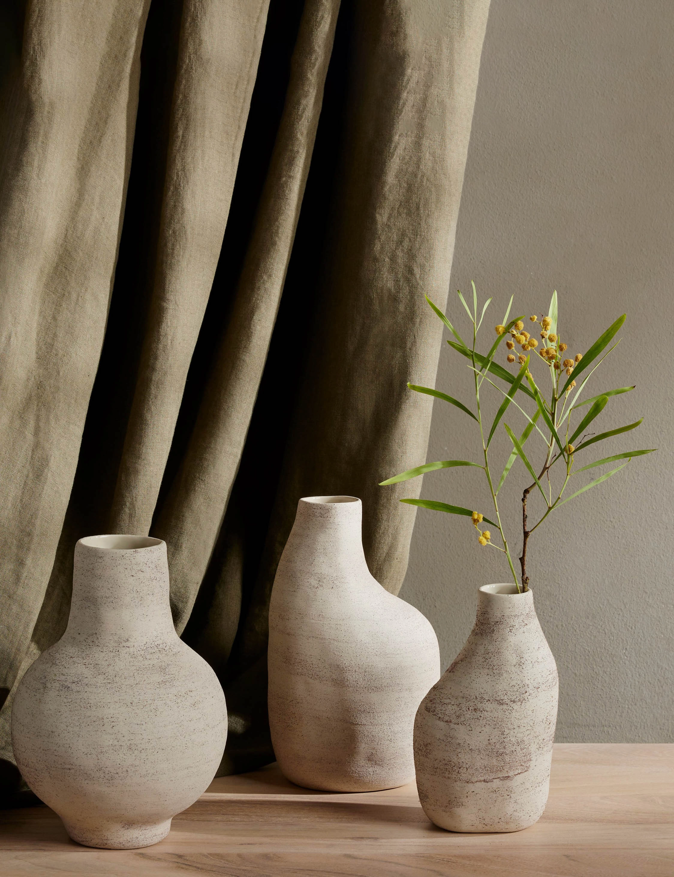Adino Decorative Vases (Set of 3) mini ornamental plant  