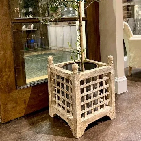 Aged Metal Orangery Planter