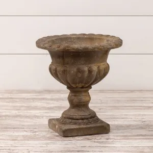 Aged Planter Urn dried flowers  