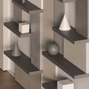 Aksel Arsenic Floating Shelf unique vase design