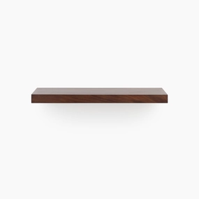 Aksel Espresso Floating Shelf unique vase design