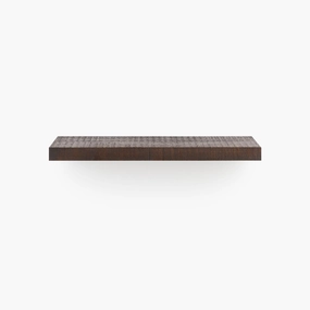 Aksel Espresso Rustic Floating Shelf unique vase design
