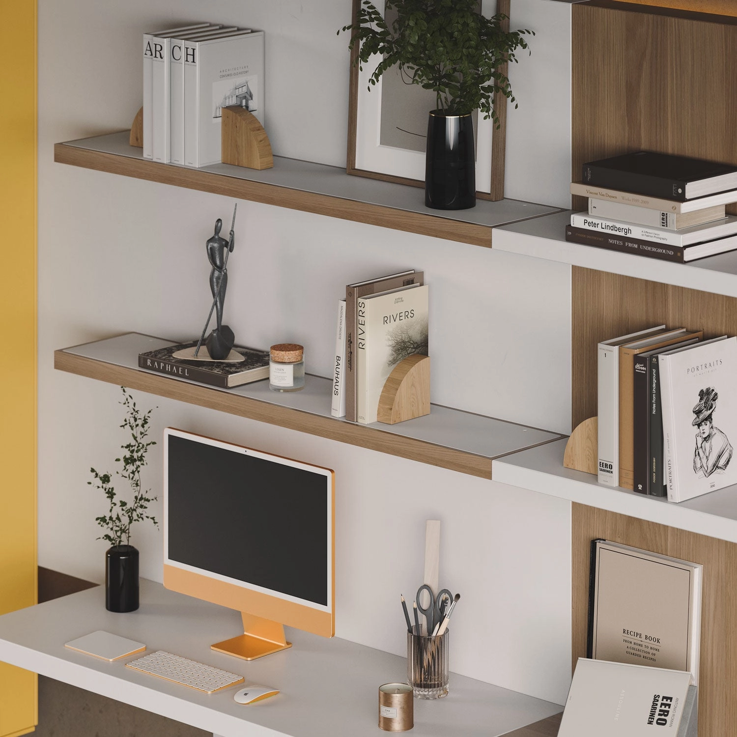 Aksel Inlay Concretey Floating Shelf