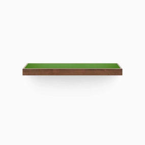 Aksel Inlay Espresso Floating Shelf unique vase design