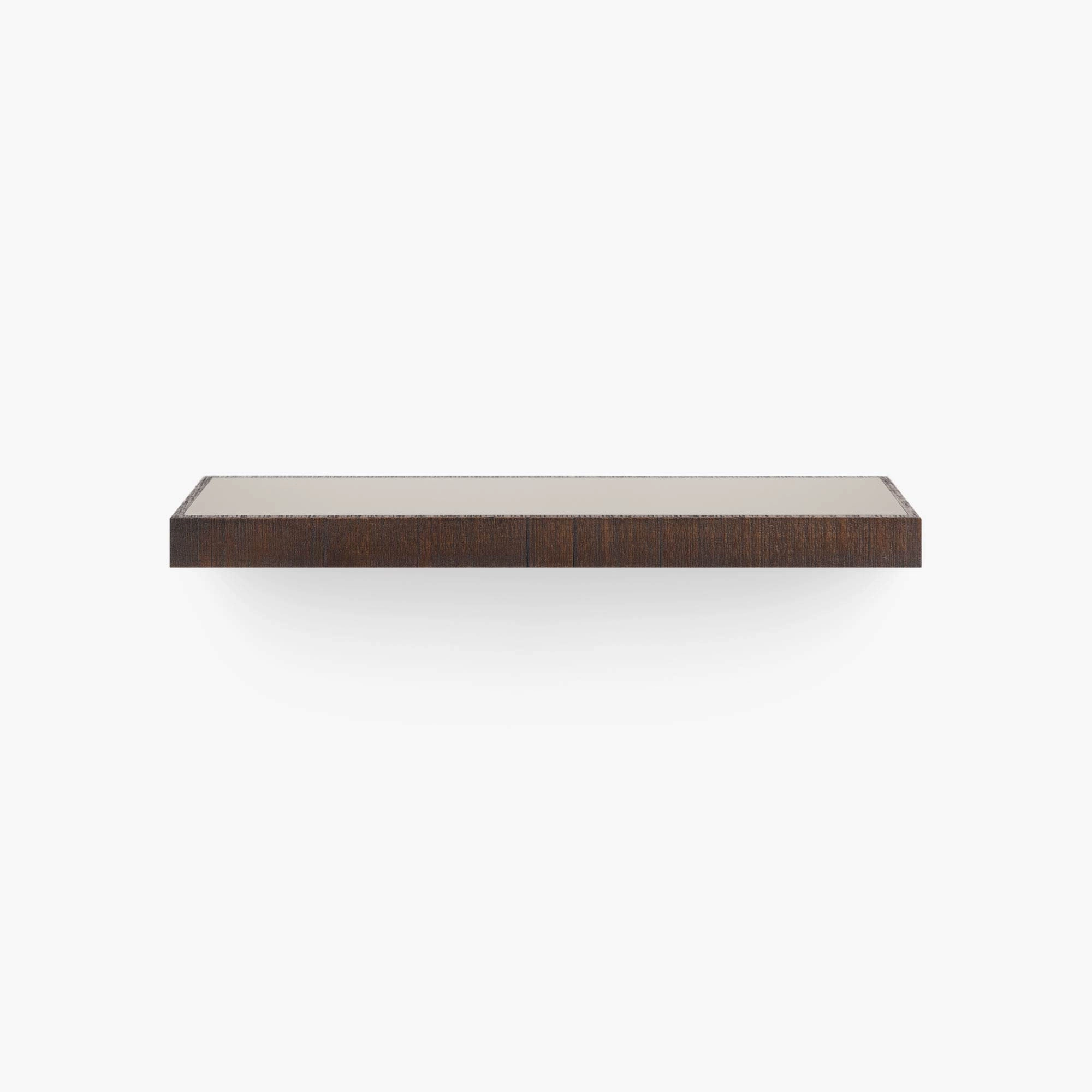 Aksel Inlay Espresso Rustic Floating Shelf unique vase design