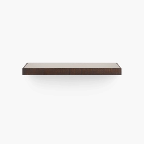 Aksel Inlay Espresso Rustic Floating Shelf unique vase design