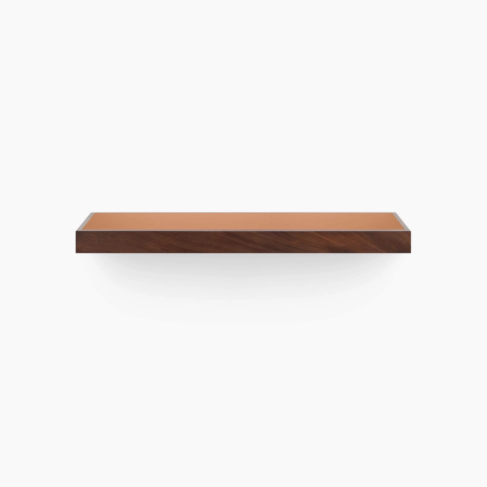 Aksel Inlay Nutmeg Floating Shelf unique vase design