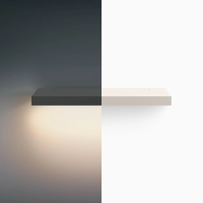 Aksel LED Concretey Floating Shelf unique vase design