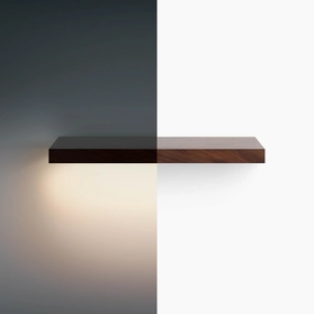 Aksel LED Dutch Mocha Floating Shelf unique vase design