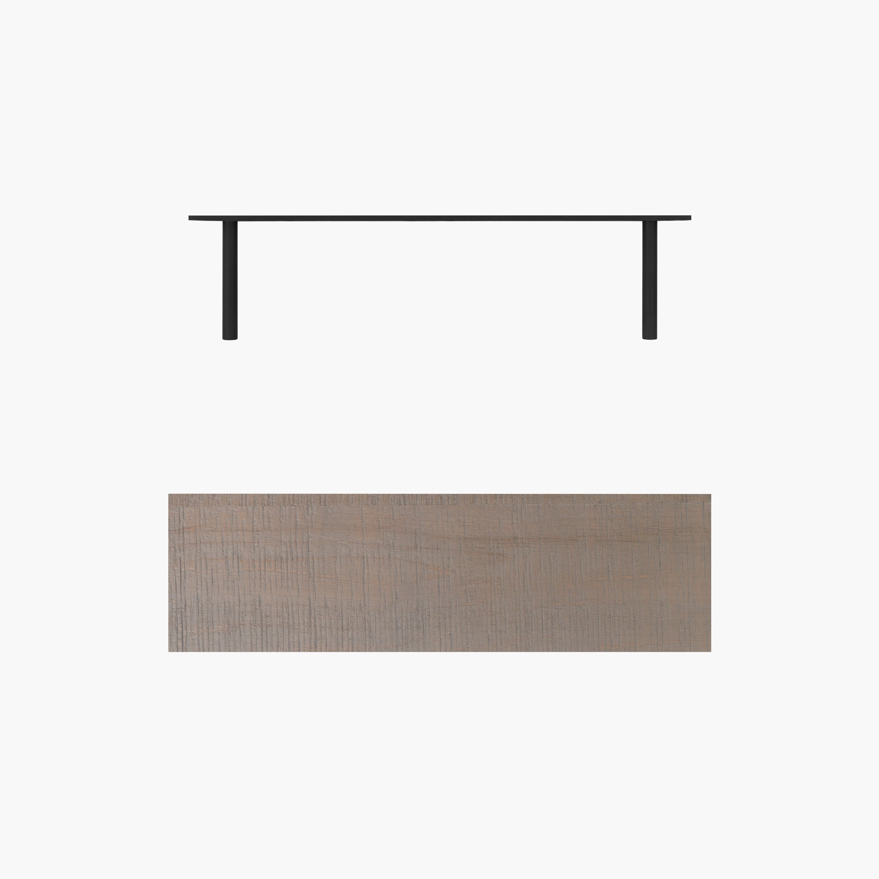 Aksel LED Hatch Grey Rustic Floating Shelf