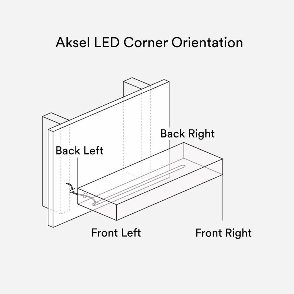 Aksel LED Hatch Grey Rustic Floating Shelf