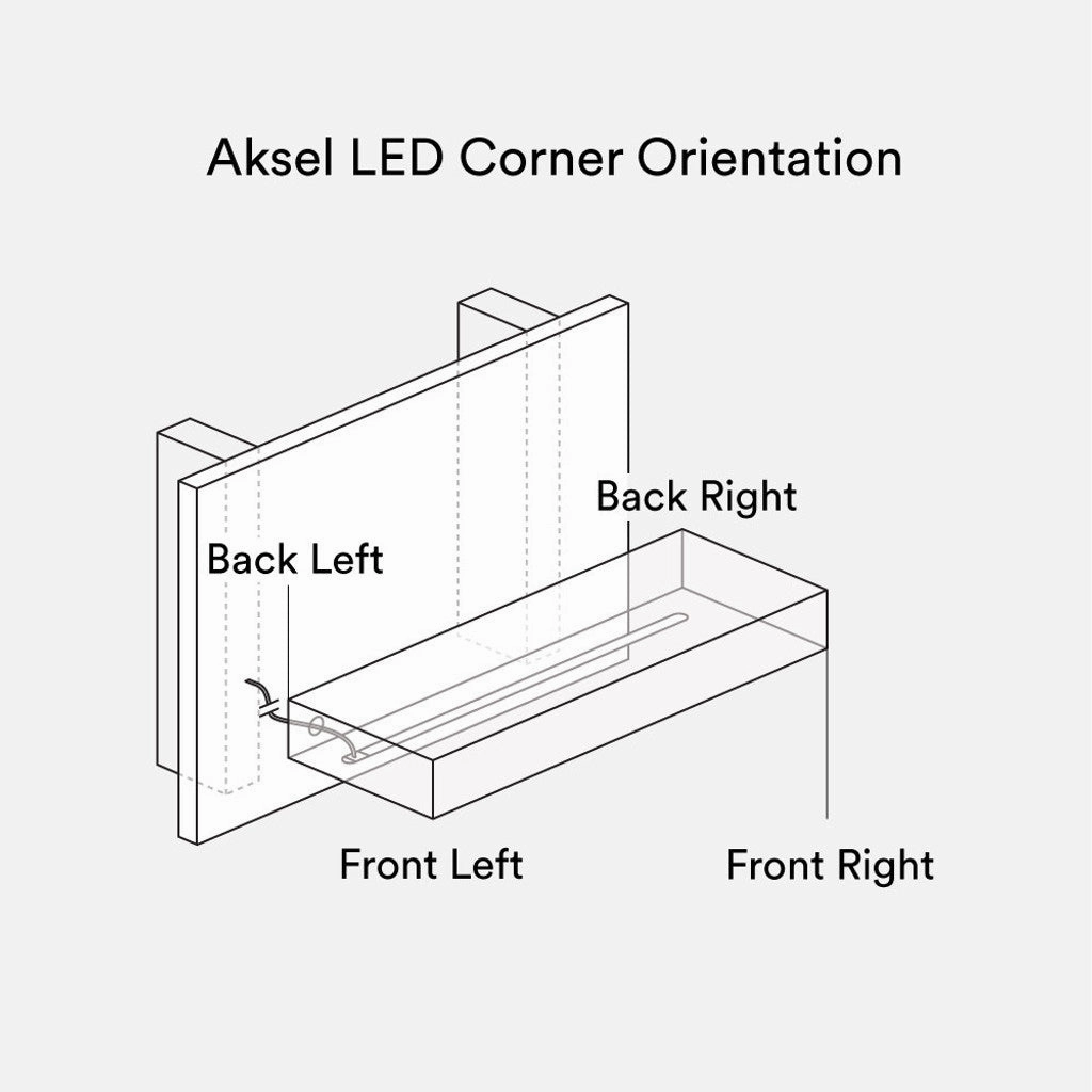 Aksel LED Tungsten Floating Shelf