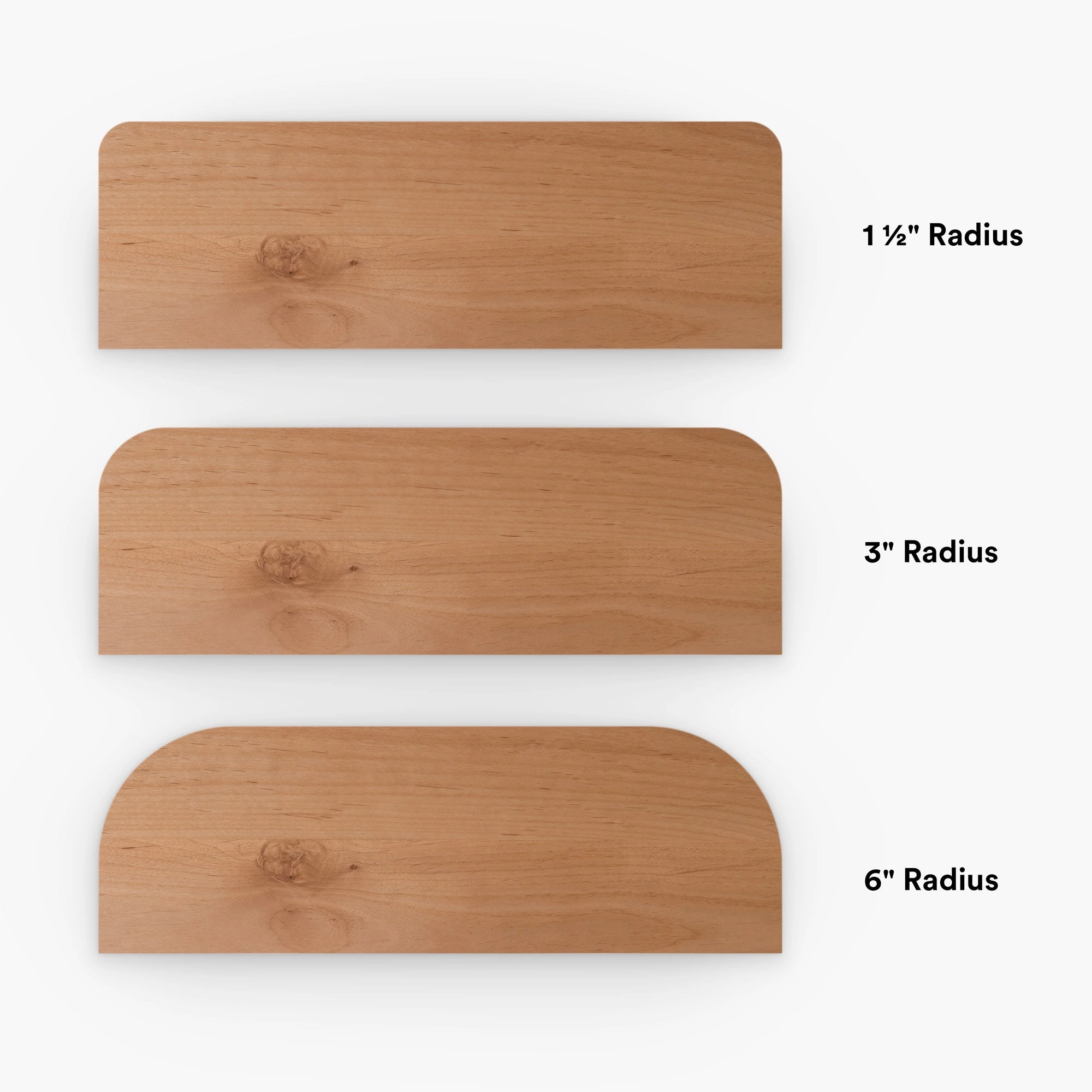 Aksel RADius Alder Floating Shelf