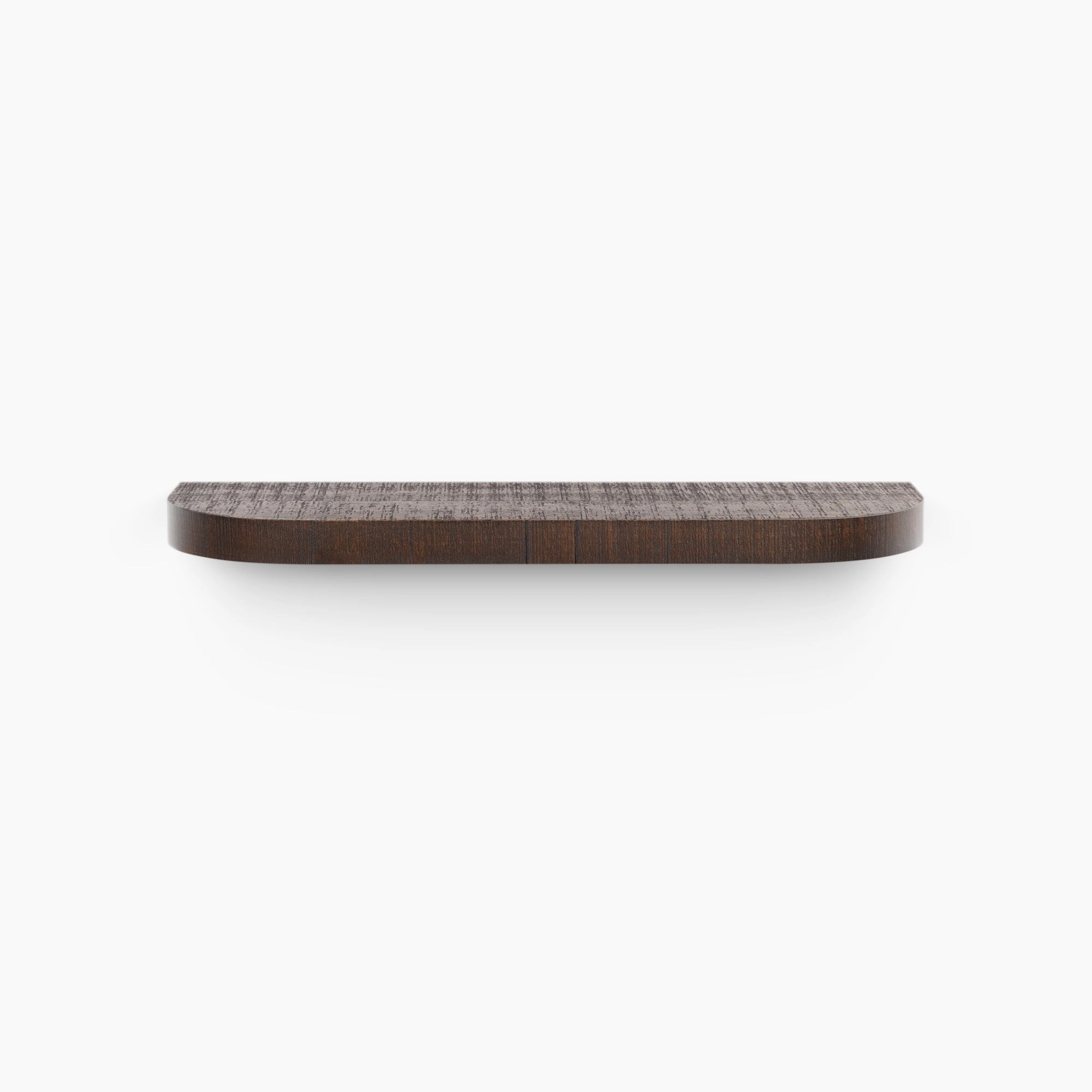 Aksel RADius Espresso Rustic Floating Shelf unique vase design