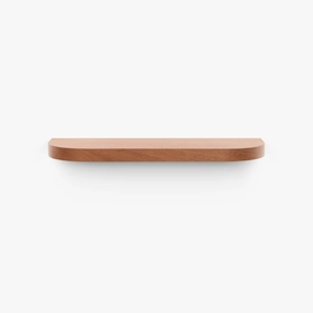 Aksel RADius Mahogany Floating Shelf unique vase design