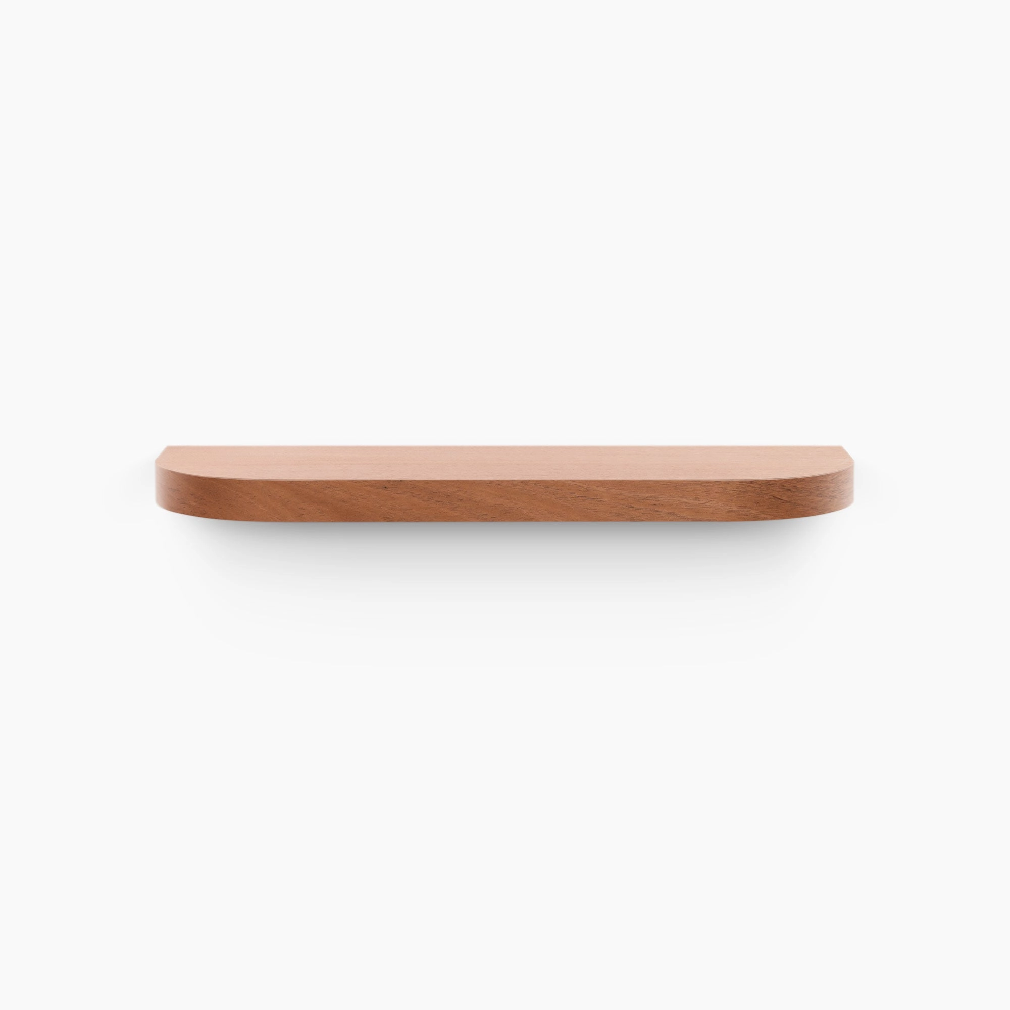Aksel RADius Mahogany Floating Shelf unique vase design