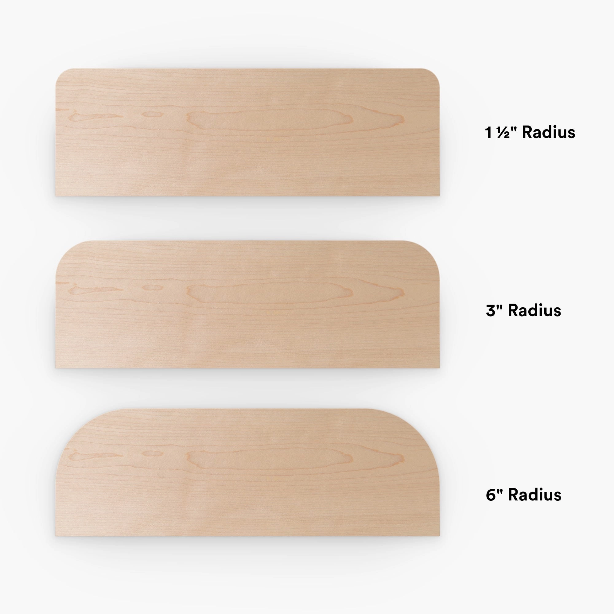 Aksel RADius Maple Floating Shelf