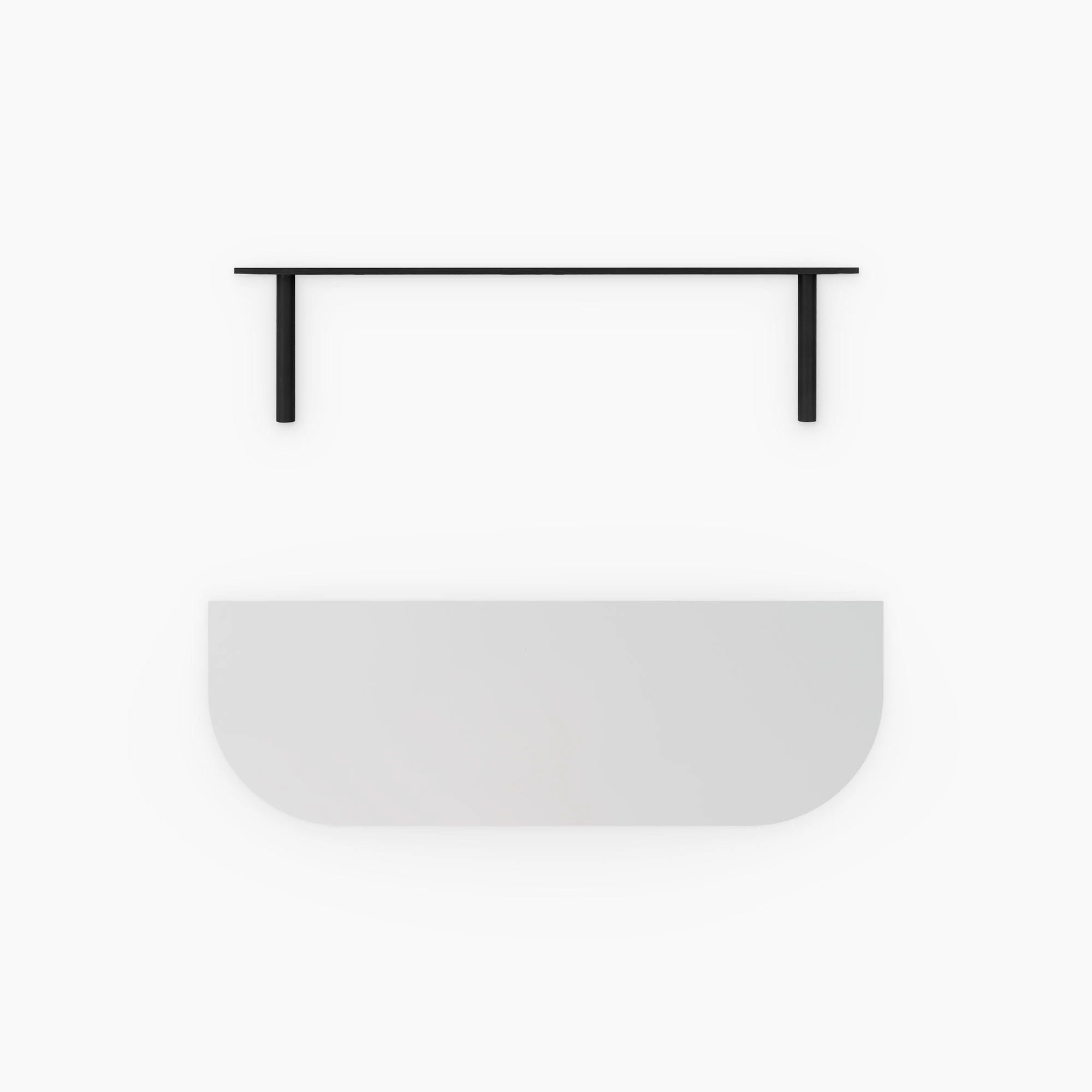 Aksel RADius White Floating Shelf