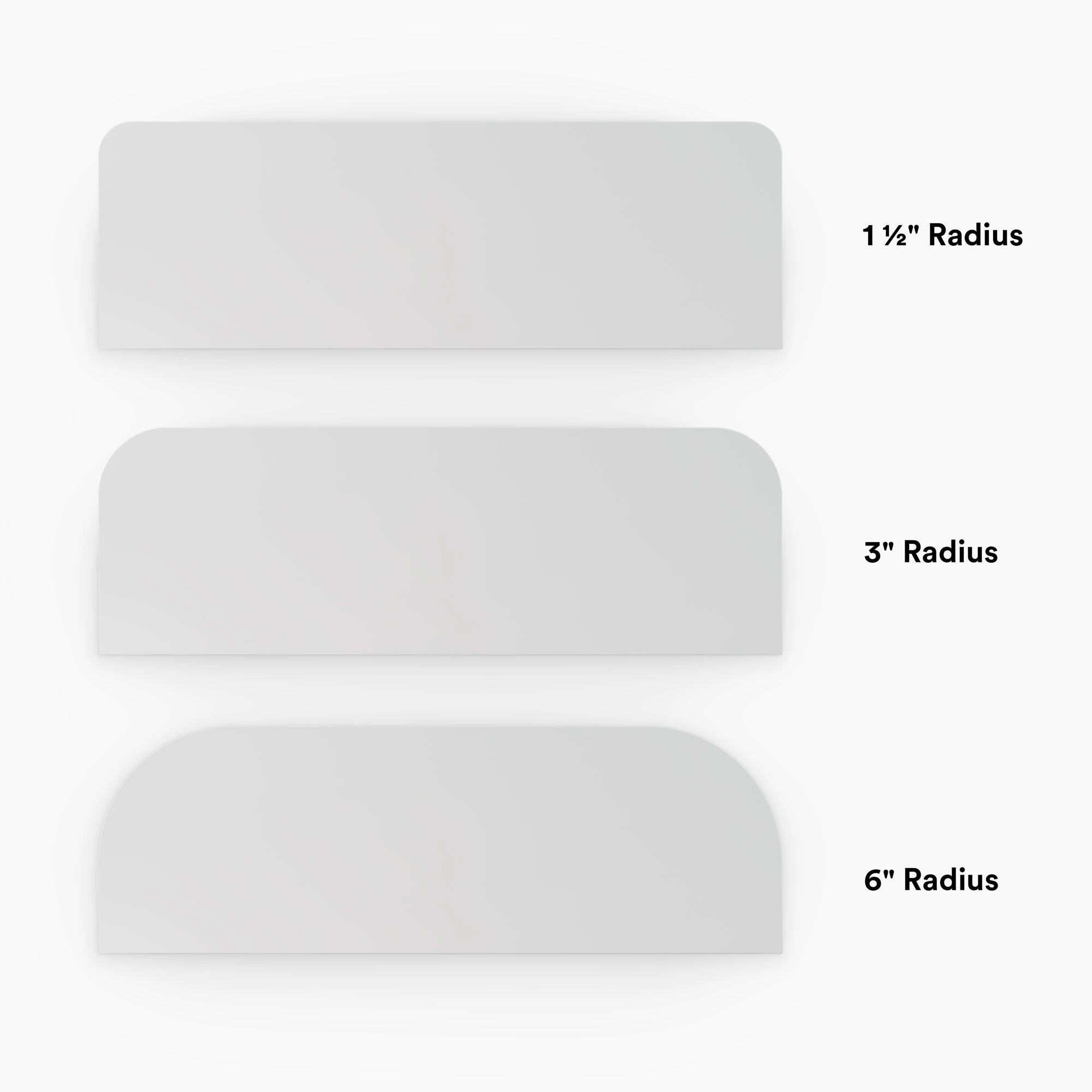 Aksel RADius White Floating Shelf