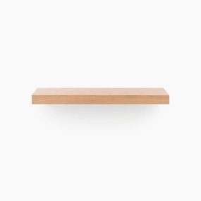 Aksel White Oak Floating Shelf unique vase design