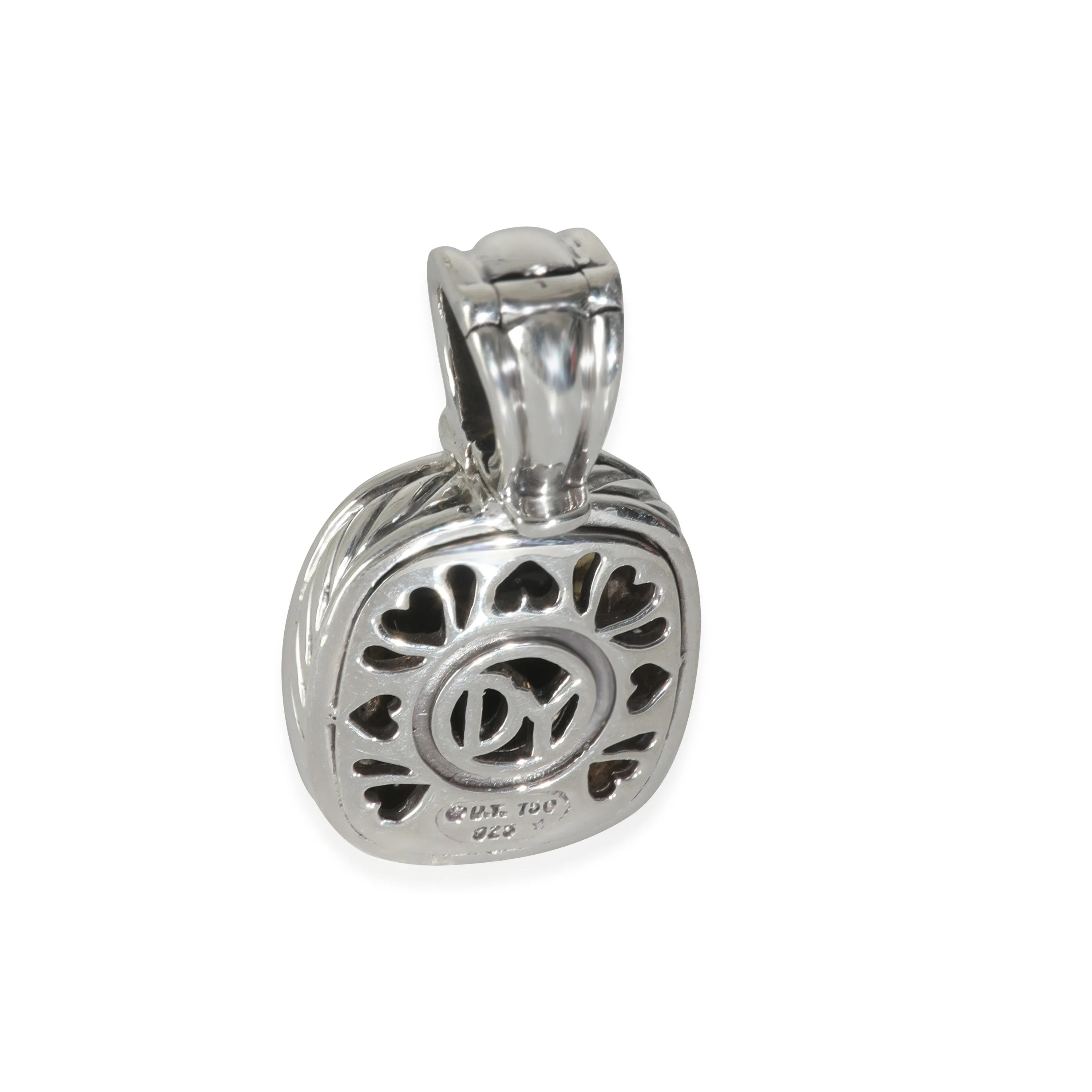 Albion Onyx Diamond Pendant in 18k Yellow Gold/Sterling Silver 0.33