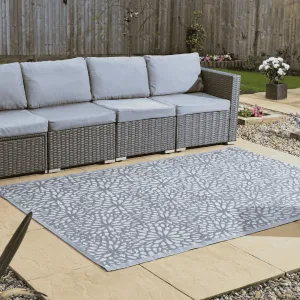 Alfresco Outdoor rug Bloom Slate 150 x 210cm dried flowers  