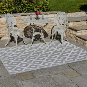 Alfresco Outdoor rug  Neptune Mocha 160 x 230cm dried flowers  
