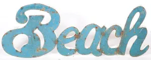 All Metal Beach Sign Wall-Mountable decorative plants  