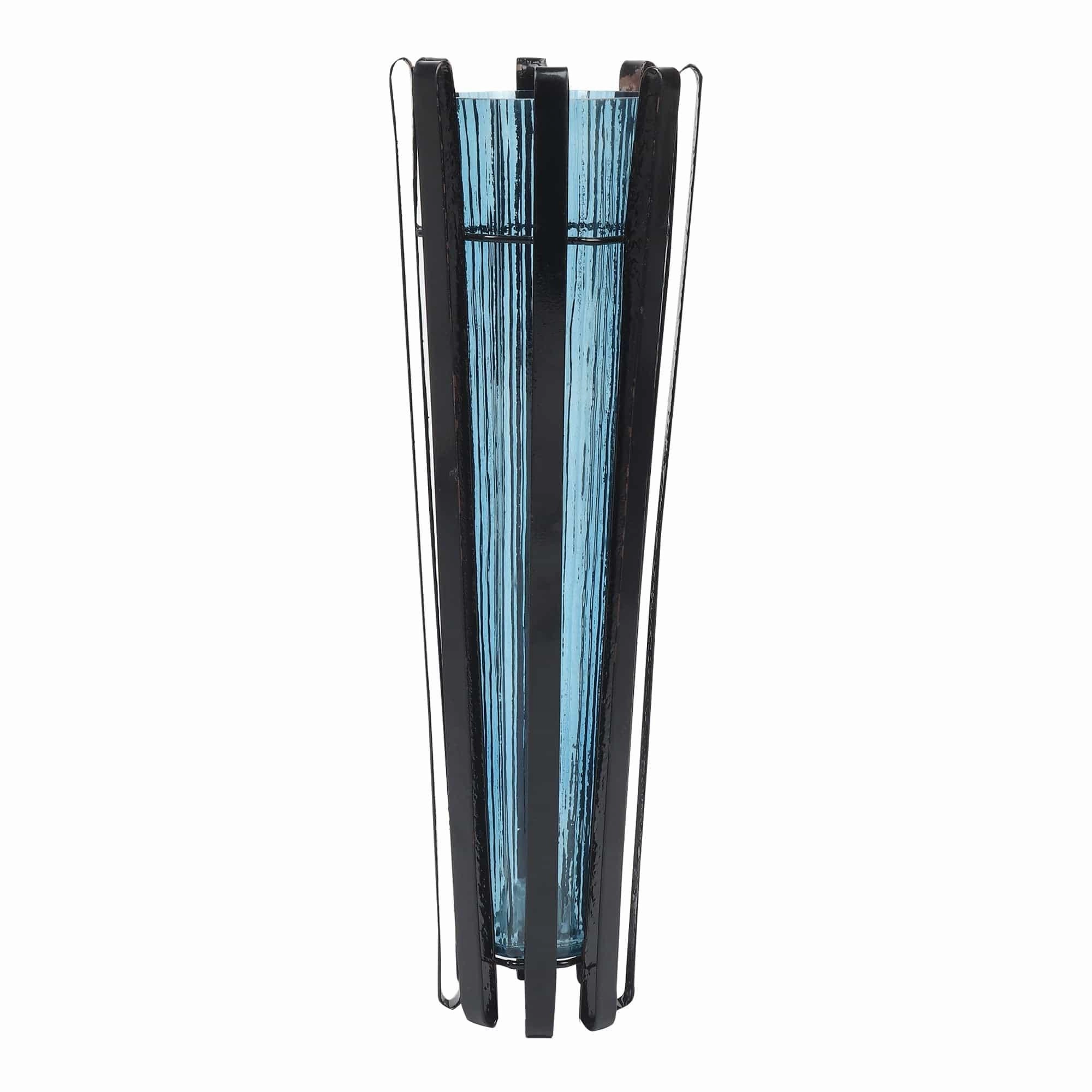 Allure  Radiant Metal Hue Vase Blue