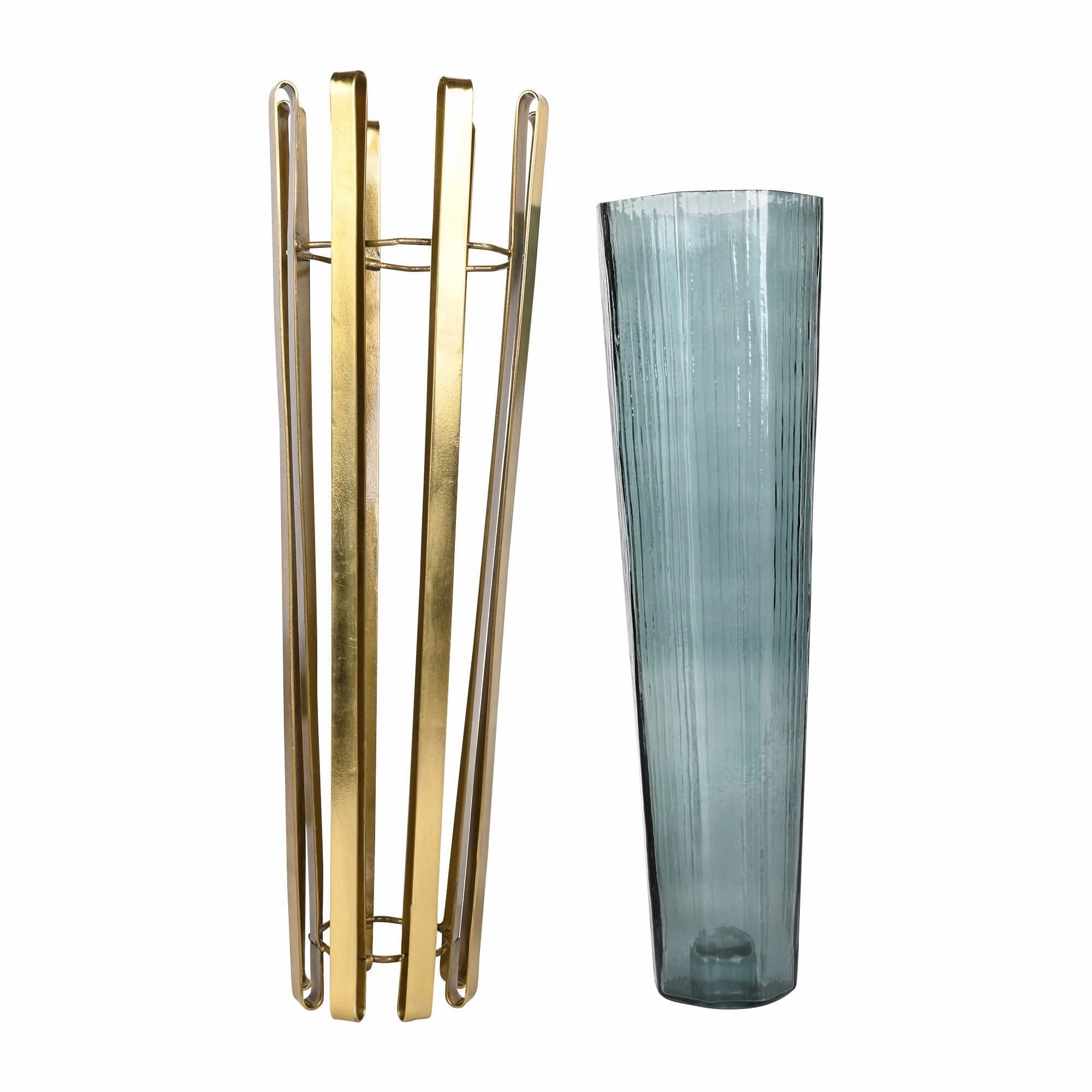 Allure  Radiant Metal Hue Vase Green