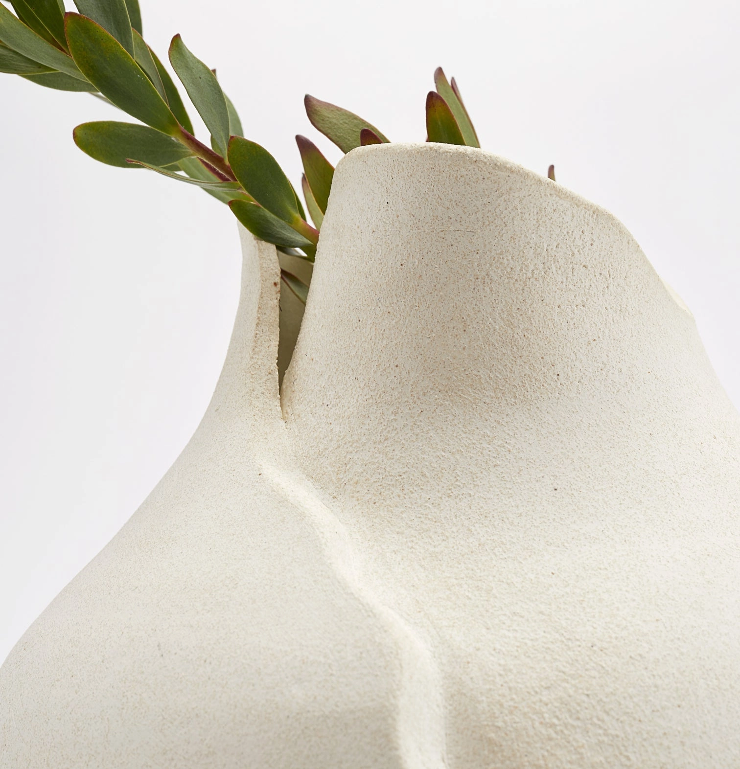 Amelia - Vase Raw Blanc