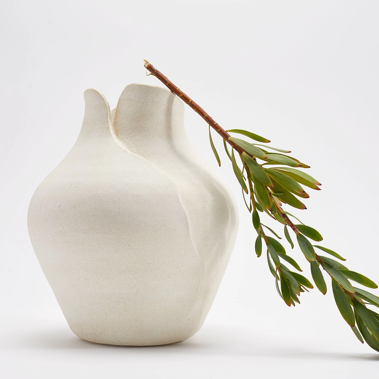 Amelia - Vase Raw Blanc