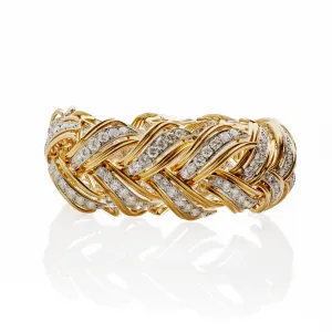 Andr Vassort Gold and Diamond Bracelet