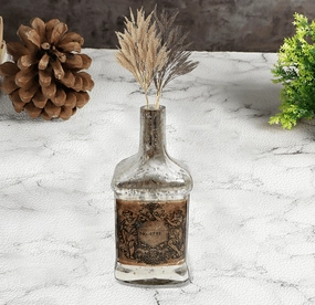 Antique Glass Legacy Square Vase outdoor greenery  