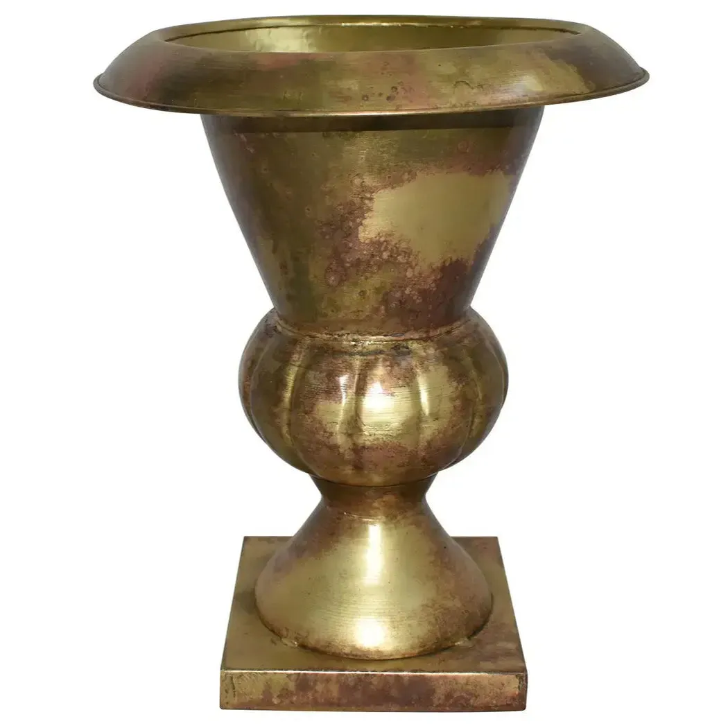 Antiqued Gold Alter Urn Set