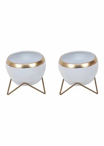 Apple Metal Planter (Set of 2)
