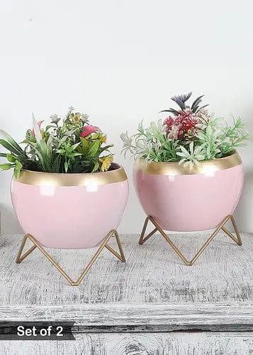 Apple Metal Planter (Set of 2)