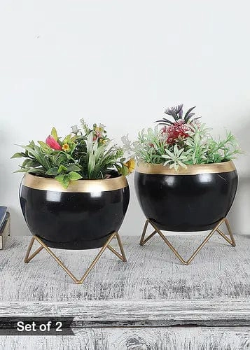 Apple Metal Planter (Set of 2)