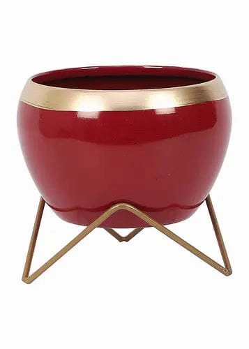 Apple Metal Planter (Set of 2)