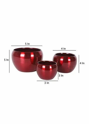 Apple Planter, Red (Set of 2)