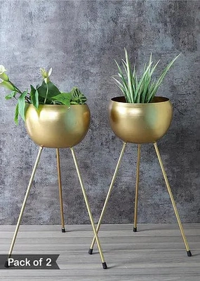 Apple Shape Floor Planter (Set of 2) hanging green plant  